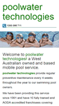 Mobile Screenshot of poolwatertechnologies.com.au