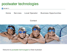 Tablet Screenshot of poolwatertechnologies.com.au